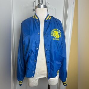 Vintage Nasco 1980s satin sports jacket Chestnut Ridge Lions Small Snaps